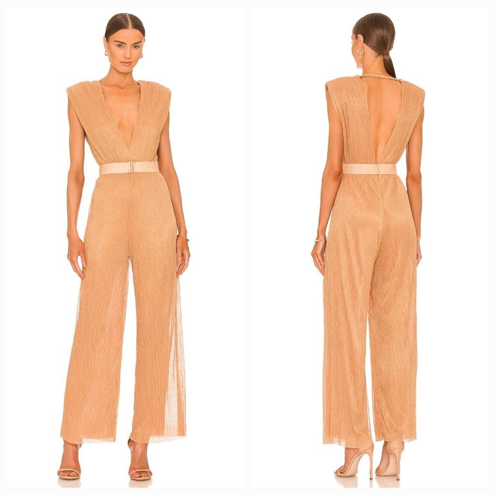 Sabina Musayev x REVOLVE Orin Jumpsuit in Golden Apricot